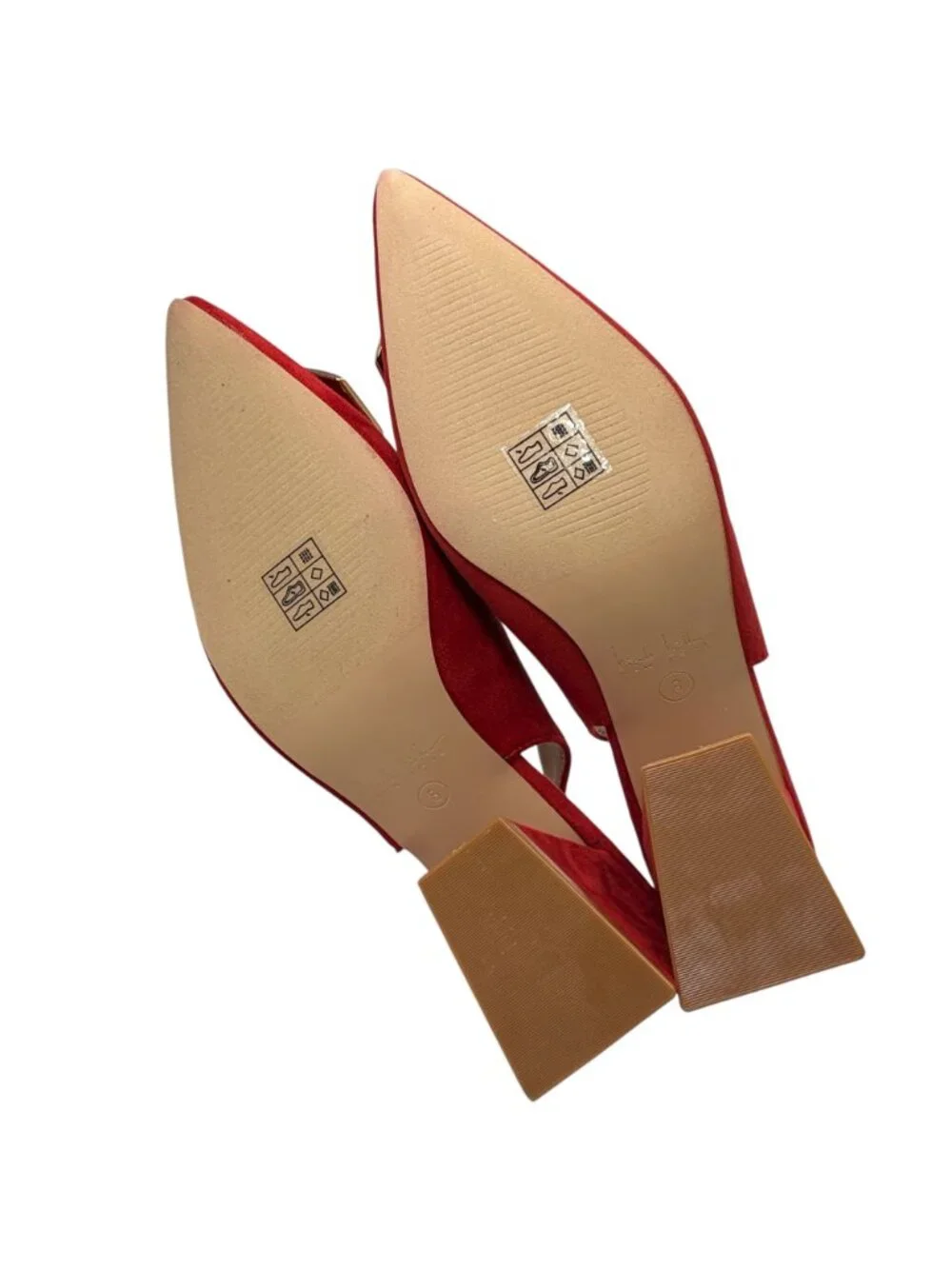 Nicole Miller Melrose Red Suede Pointed Closed Toe Block Heel Suze 8